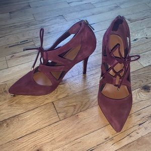 Saks Fifth Avenue Burgundy Heels
